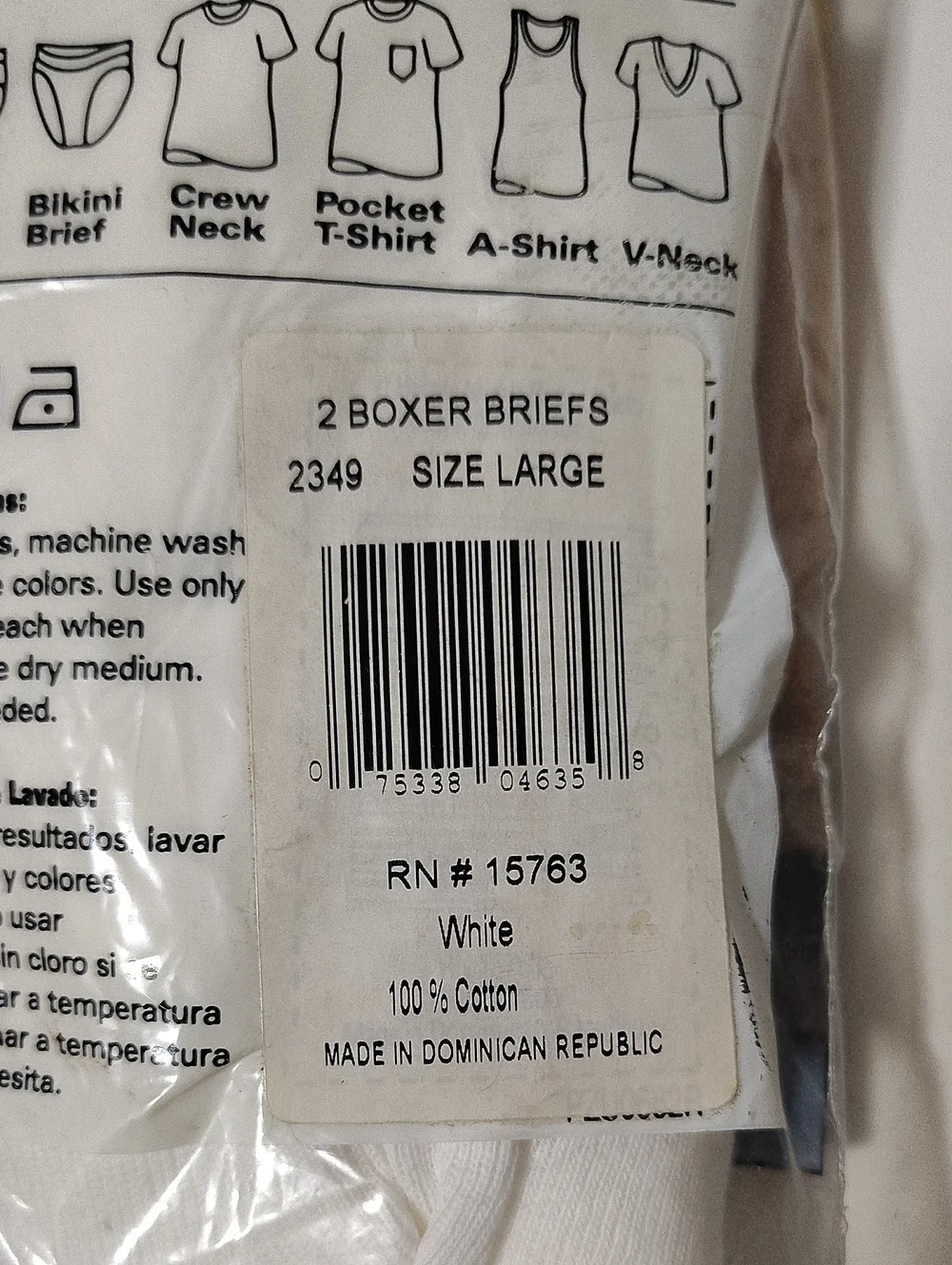 Vintage 2000 Hanes Men’s White Boxer Briefs - 2 Pack - Size L 36-38